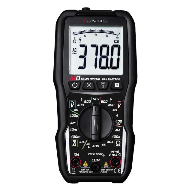 MULTIMETRO DIGITALE UNIKS M8 TRMS 10A/600V AC/DC | Tecnomat MULTIMETRO DIGITALE UNIKS M8 TRMS 10A/600V AC/DC - 2 | Tecnomat