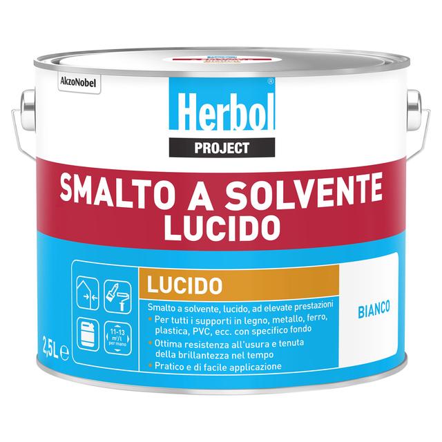 SMALTO SOLVENTE LUCIDO HERBOL BIANCO 2,5 l 11-13 m²/l PER MANO | Tecnomat SMALTO SOLVENTE LUCIDO HERBOL BIANCO 2,5 l 11-13 m²/l PER MANO - 2 | Tecnomat