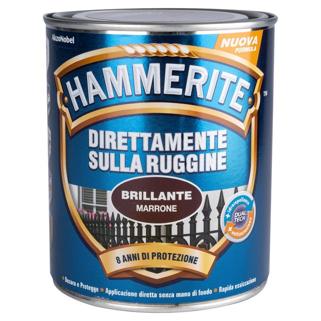 SMALTO ANTIRUGGINE BRILLANTE HAMMERITE 0,75 l MARRONE 8-10 m² CON 1 l | Tecnomat SMALTO ANTIRUGGINE BRILLANTE HAMMERITE 0,75 l MARRONE 8-10 m² CON 1 l | Tecnomat