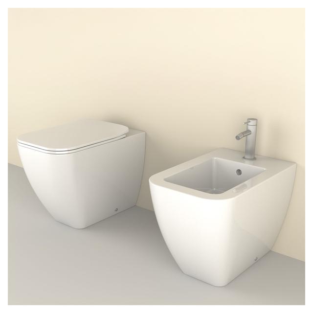 VASO SERIE ROMEO FILO MURO A TERRA SCARICO MULTIPLO IN CERAMICA BIANCA SENZA BRIDA | Tecnomat VASO SERIE ROMEO FILO MURO A TERRA SCARICO MULTIPLO IN CERAMICA BIANCA SENZA BRIDA | Tecnomat