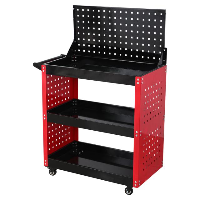 CARRELLO DA OFFICINA CON 3 RIPIANI E PANNELLO 75x35x106 cm PORTATA 100 kg | Tecnomat CARRELLO DA OFFICINA CON 3 RIPIANI E PANNELLO 75x35x106 cm PORTATA 100 kg | Tecnomat