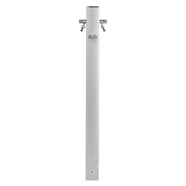 FONTANA IN ALLUMINIO VERNICIATA BIANCA AQUAPOINT TOTEM DUE RUBINETTI E PORTATUBO | Tecnomat FONTANA IN ALLUMINIO VERNICIATA BIANCA AQUAPOINT TOTEM DUE RUBINETTI E PORTATUBO | Tecnomat