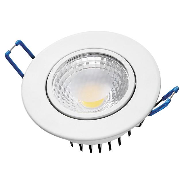 FARETTO INCASSO TONDO ORIENTABILE BIANCO LED COB 5W 4000K 370 lumen Ø 87xH 45 mm FORO 80 mm | Tecnomat FARETTO INCASSO TONDO ORIENTABILE BIANCO LED COB 5W 4000K 370 lumen Ø 87xH 45 mm FORO 80 mm | Tecnomat