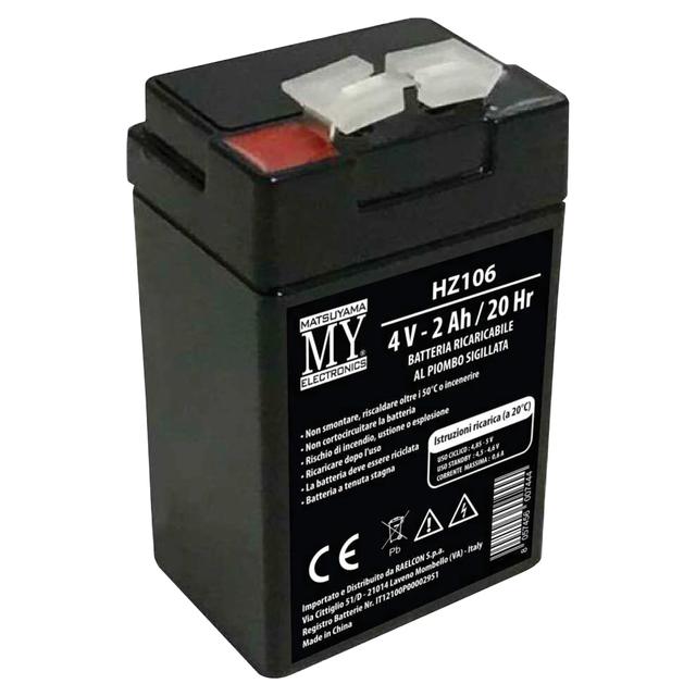 BATTERIA RICARICABILE AL PIOMBO 4V 2Ah MATSUYAMA 45x33,5x75mm FASTON 4,8 | Tecnomat BATTERIA RICARICABILE AL PIOMBO 4V 2Ah MATSUYAMA 45x33,5x75mm FASTON 4,8 - 2 | Tecnomat