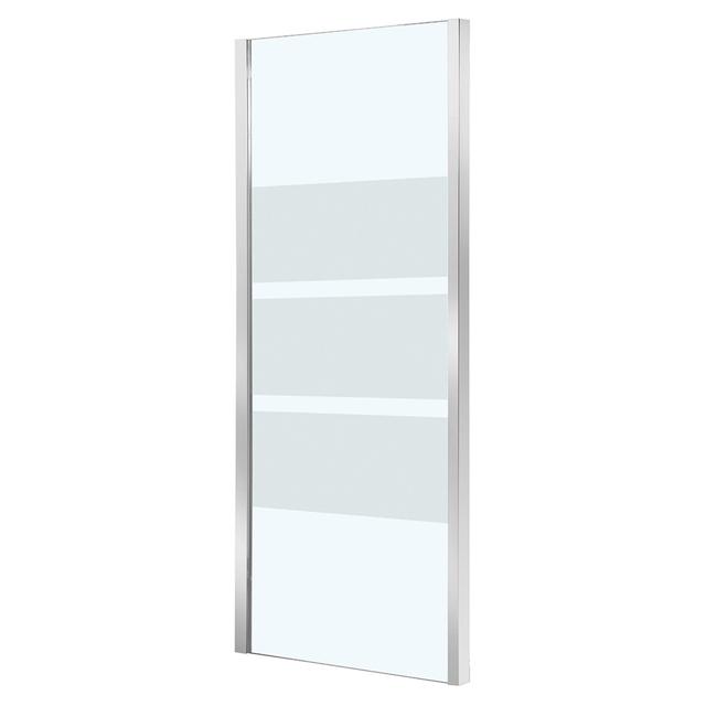 LATO FISSO PLIXO 80 cm H190 cm VETRO TEMPERATO 6 mm SERIGRAFATO PROFILI CROMO | Tecnomat LATO FISSO PLIXO 80 cm H190 cm VETRO TEMPERATO 6 mm SERIGRAFATO PROFILI CROMO - 2 | Tecnomat