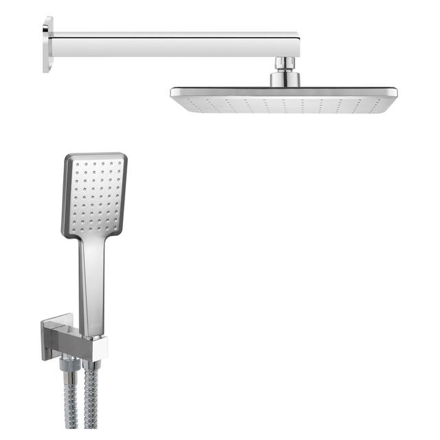 KIT DOCCIA TECOM LE MANS BRACCIO 300 mm SOFFIONE 260X170 mm CROMO ABS DOCCETTA 1 GETTO | Tecnomat KIT DOCCIA TECOM LE MANS BRACCIO 300 mm SOFFIONE 260X170 mm CROMO ABS DOCCETTA 1 GETTO | Tecnomat