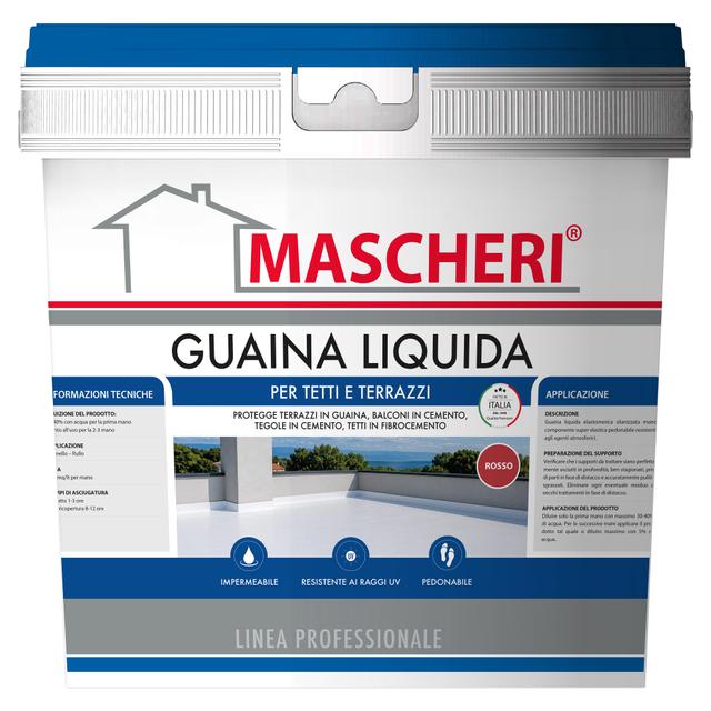 GUAINA LIQUIDA MASCHERI ROSSA 14 l ACRILICA IMPERMEABILIZZANTE RESA 4-6 m²/l PER MANO | Tecnomat GUAINA LIQUIDA MASCHERI ROSSA 14 l ACRILICA IMPERMEABILIZZANTE RESA 4-6 m²/l PER MANO - 2 | Tecnomat
