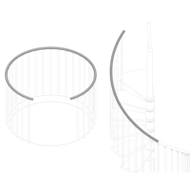 CORRIMANO SCALA HOOP IN PLASTICA GRIGIA PER BALAUSTRA CIRCOL ARE | Tecnomat CORRIMANO SCALA HOOP IN PLASTICA GRIGIA PER BALAUSTRA CIRCOL ARE | Tecnomat