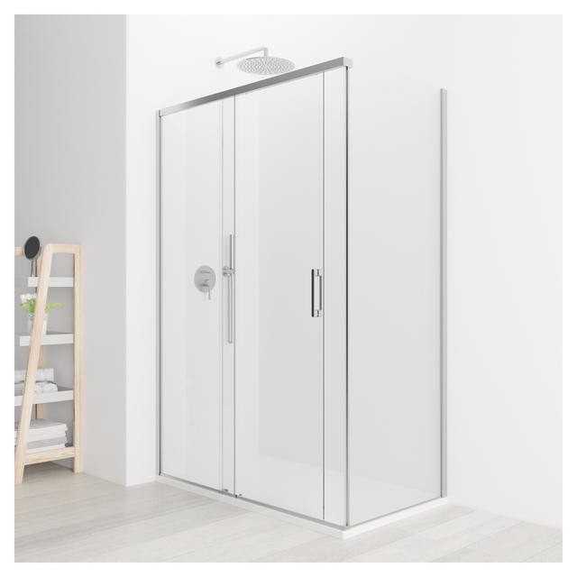 L ANGOLO FILA 136,5-138,5 PORTA 137-141 H200 cm DESTRA TRASPARENTE 6 mm PROFILI ARGENTO LUCIDO | Tecnomat L ANGOLO FILA 136,5-138,5 PORTA 137-141 H200 cm DESTRA TRASPARENTE 6 mm PROFILI ARGENTO LUCIDO - 2 | Tecnomat