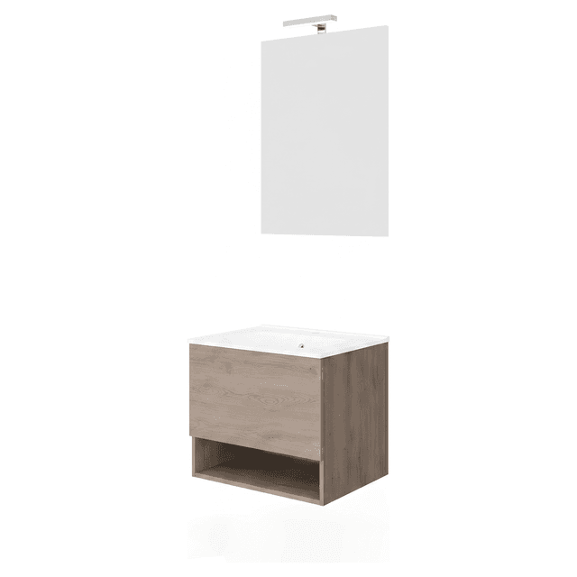 MOBILE VALENTINA 1 CASSETTO VANO GIORNO NOCE AMERICANO LAVABO IN CERAMICA 61x53x46cm (LxHxP) | Tecnomat MOBILE VALENTINA 1 CASSETTO VANO GIORNO NOCE AMERICANO LAVABO IN CERAMICA 61x53x46cm (LxHxP) - 2 | Tecnomat
