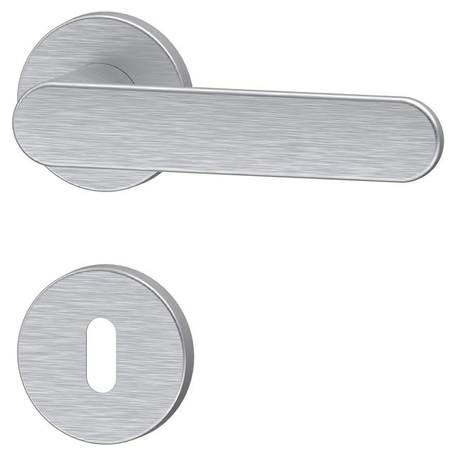 MANIGLIA A ROSETTA FROSIO - ROUND ALLUMINIO CROMO SATINATO QUADRO 8 mm | Tecnomat MANIGLIA A ROSETTA FROSIO - ROUND ALLUMINIO CROMO SATINATO QUADRO 8 mm | Tecnomat