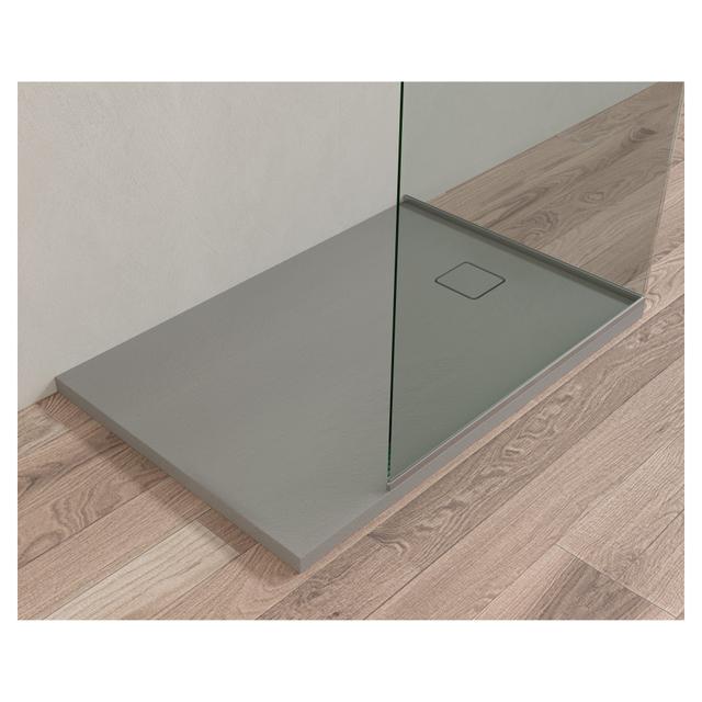PIATTO DOCCIA SERIE CEMENTO MARMORESINA GRIGIO 80x100 cm H 4 cm PILETTA Ø 90 mm | Tecnomat PIATTO DOCCIA SERIE CEMENTO MARMORESINA GRIGIO 80x100 cm H 4 cm PILETTA Ø 90 mm | Tecnomat