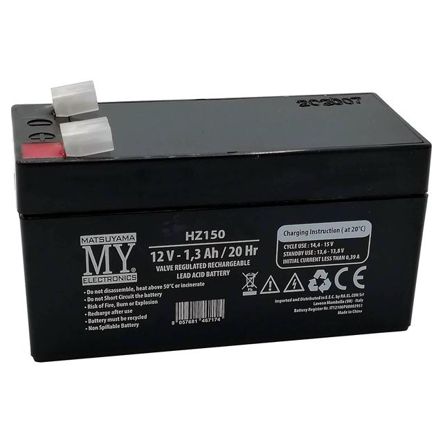 BATTERIA RICARICABILE PIOMBO 12V 1,3Ah MATSUYAMA 97X43X51mm FASTON 4,8 | Tecnomat BATTERIA RICARICABILE PIOMBO 12V 1,3Ah MATSUYAMA 97X43X51mm FASTON 4,8 - 2 | Tecnomat