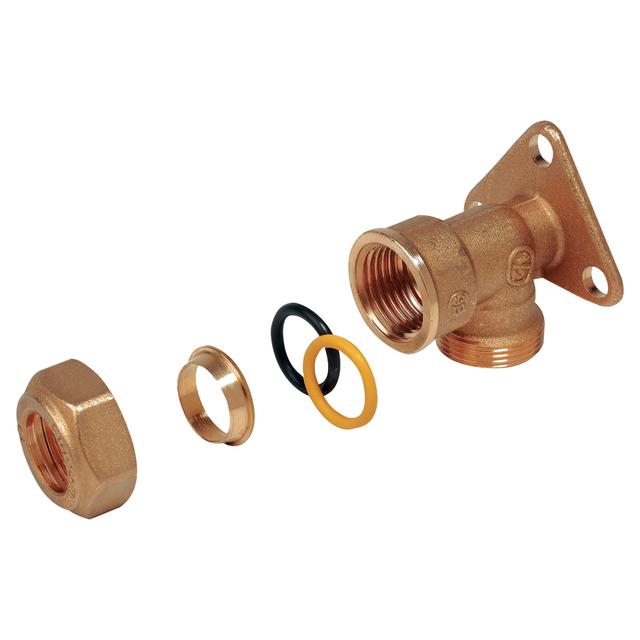 GOMITO A COMPRESSIONE GIACOMINI CON FLANGIA F 1/2'' x Ø 14 TUBO RAME OMOLOGATO ACQUA E GAS | Tecnomat GOMITO A COMPRESSIONE GIACOMINI CON FLANGIA F 1/2'' x Ø 14 TUBO RAME OMOLOGATO ACQUA E GAS - 2 | Tecnomat