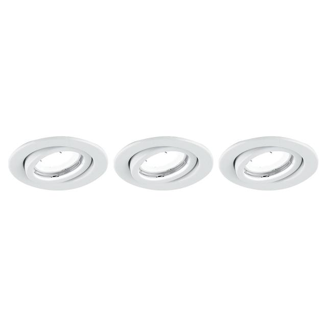 3 FARETTI INCASSO MATRIX LED 3x6W TONDI BIANCHI ORIENTABILI GU10 DIMENSIONI Ø 97x10,5 mm | Tecnomat 3 FARETTI INCASSO MATRIX LED 3x6W TONDI BIANCHI ORIENTABILI GU10 DIMENSIONI Ø 97x10,5 mm | Tecnomat