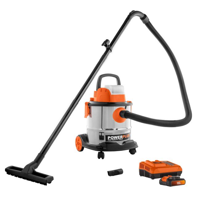 BIDONE ASPIRATUTTO POWERPLUS 20 V 20 l POWDPVCS1 BATTERIA LITIO 2 Ah | Tecnomat BIDONE ASPIRATUTTO POWERPLUS 20 V 20 l POWDPVCS1 BATTERIA LITIO 2 Ah | Tecnomat