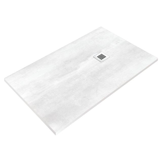 PIATTO DOCCIA SERIE DEKOR IN MARMORESIN ARTIC 80x140 cm H 2,7 cm PILETTA Ø 90 mm | Tecnomat  PIATTO DOCCIA SERIE DEKOR IN MARMORESIN ARTIC 80x140 cm H 2,7 cm PILETTA Ø 90 mm | Tecnomat