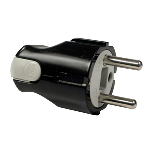 SPINA VOLANTE FANTON SCHUKO 2P+T 16A 250V SALVASPAZIO NERA USCITA CAVO 90° | Tecnomat SPINA VOLANTE FANTON SCHUKO 2P+T 16A 250V SALVASPAZIO NERA USCITA CAVO 90° | Tecnomat