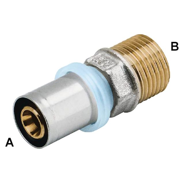 RACCORDO PRESS FIT RBM PER MULTISTRATO DRITTO M3/4'' x 26 mm PROFILO PRESSATURA TH–H–B | Tecnomat RACCORDO PRESS FIT RBM PER MULTISTRATO DRITTO M3/4'' x 26 mm PROFILO PRESSATURA TH–H–B | Tecnomat