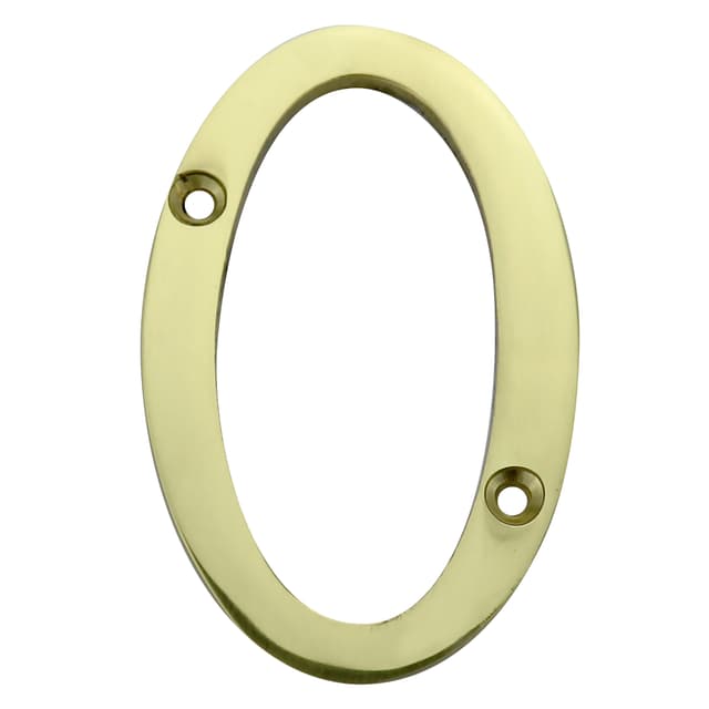 NUMERO INGLESE COTTALI ''0'' 75 mm OTTONE LUCIDO VERNICIATO | Tecnomat NUMERO INGLESE COTTALI ''0'' 75 mm OTTONE LUCIDO VERNICIATO - 2 | Tecnomat