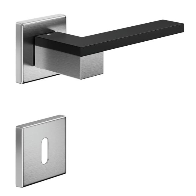 MANIGLIA A ROSETTA MARTINELLI - SIVIGLIA CROMO SATINATO/NERO QUADRO 8 mm | Tecnomat MANIGLIA A ROSETTA MARTINELLI - SIVIGLIA CROMO SATINATO/NERO QUADRO 8 mm | Tecnomat