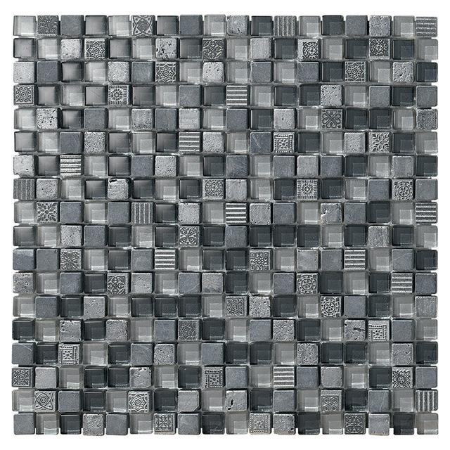 MOSAICO INTERNO VALENCIA GRIGIO 30x30x0,8 cm MIX VETRO MARMO | Tecnomat MOSAICO INTERNO VALENCIA GRIGIO 30x30x0,8 cm MIX VETRO MARMO - 2 | Tecnomat