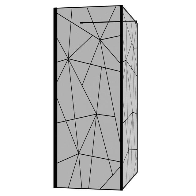 LATO FISSO WALL 87-89 cm H 200 cm VETRO TEMPERATO SERIGRAFATO 6 mm PROFILI IN ALLUMINIO NERO | Tecnomat LATO FISSO WALL 87-89 cm H 200 cm VETRO TEMPERATO SERIGRAFATO 6 mm PROFILI IN ALLUMINIO NERO - 2 | Tecnomat