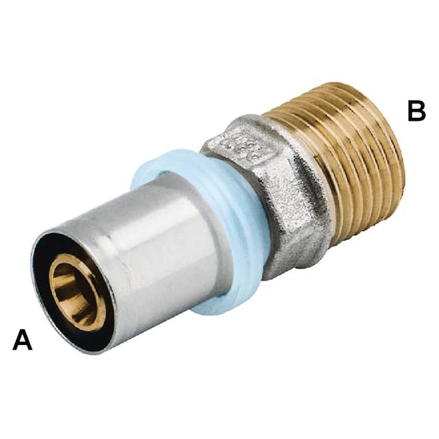 RACCORDO PRESS FIT RBM PER MULTISTRATO DRITTO M3/4''x20 mm PROFILO PRESSATURA TH – H –U –B – F | Tecnomat RACCORDO PRESS FIT RBM PER MULTISTRATO DRITTO M3/4''x20 mm PROFILO PRESSATURA TH – H –U –B – F - 2 | Tecnomat