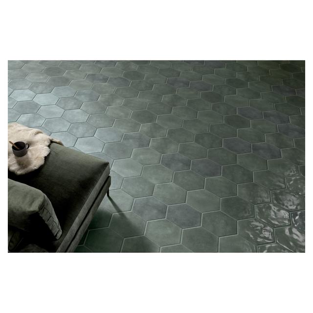 PAVIMENTO INTERNO ESAGONA HUNTER GREEN 24x27,7x1 cm PEI3 GRES PORCELLANATO | Tecnomat  PAVIMENTO INTERNO ESAGONA HUNTER GREEN 24x27,7x1 cm PEI3 GRES PORCELLANATO | Tecnomat