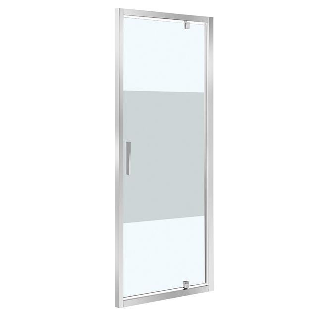 PORTA DOCCIA FENIS BATTENTE 78-82 cm H 190 cm VETRO SERIGRAFATO 6mm PROFILI METALLO CROMATO | Tecnomat PORTA DOCCIA FENIS BATTENTE 78-82 cm H 190 cm VETRO SERIGRAFATO 6mm PROFILI METALLO CROMATO - 2 | Tecnomat