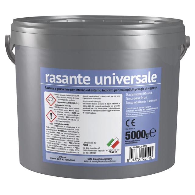 RASANTE UNIVERSALE IN POLVERE CIPIR SECCHIELLO 5 kg GRIGIO GRANA FINE INTERNO ESTERNO | Tecnomat RASANTE UNIVERSALE IN POLVERE CIPIR SECCHIELLO 5 kg GRIGIO GRANA FINE INTERNO ESTERNO | Tecnomat