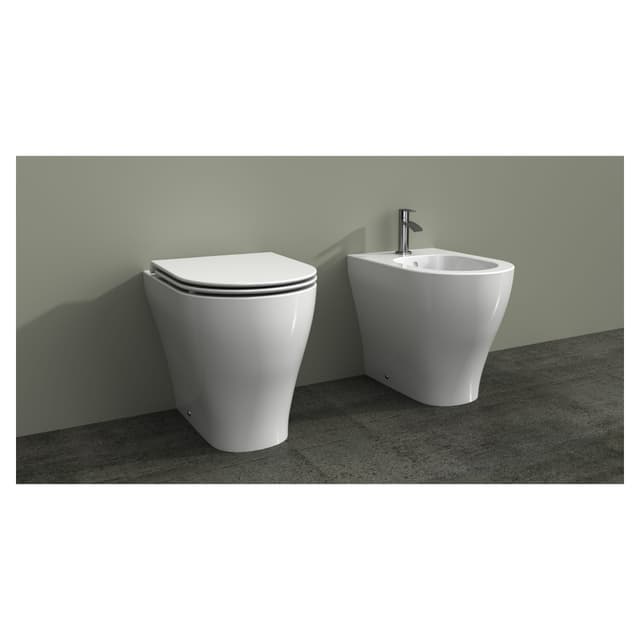 VASO SERIE ALEX FILO MURO CON SCARICO MULTIPLO SENZA BRIDA IN CERAMICA BIANCA | Tecnomat VASO SERIE ALEX FILO MURO CON SCARICO MULTIPLO SENZA BRIDA IN CERAMICA BIANCA - 2 | Tecnomat