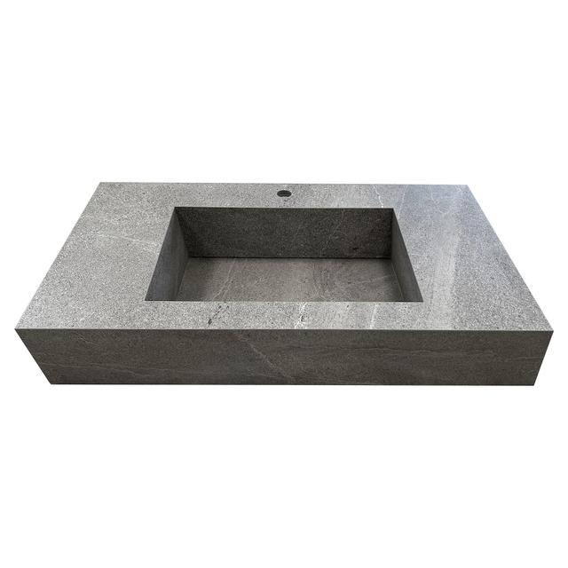 LAVABO MONOBLOCCO 1 VASCA 90x15x50 cm (LxHxP)GRES BURLINGTON GREY STAFFE PORTATA 250 Kg | Tecnomat LAVABO MONOBLOCCO 1 VASCA 90x15x50 cm (LxHxP)GRES BURLINGTON GREY STAFFE PORTATA 250 Kg - 2 | Tecnomat
