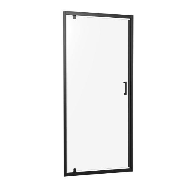 PORTA DOCCIA NEWPORT BATTENTE 90 cm H200 VETRO TEMPERATO TRASPARENTE 6mm PROFILI ALLUMINIO NERO | Tecnomat PORTA DOCCIA NEWPORT BATTENTE 90 cm H200 VETRO TEMPERATO TRASPARENTE 6mm PROFILI ALLUMINIO NERO - 2 | Tecnomat