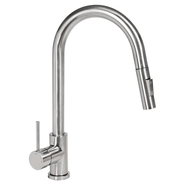 MISCELATORE LAVELLO ACQUAPRO DESIGN INOX BOCCA ALTA AD ARCO DOCCETTA ESTRAIBILE CARTUCCIA Ø 35mm | Tecnomat MISCELATORE LAVELLO ACQUAPRO DESIGN INOX BOCCA ALTA AD ARCO DOCCETTA ESTRAIBILE CARTUCCIA Ø 35mm - 2 | Tecnomat