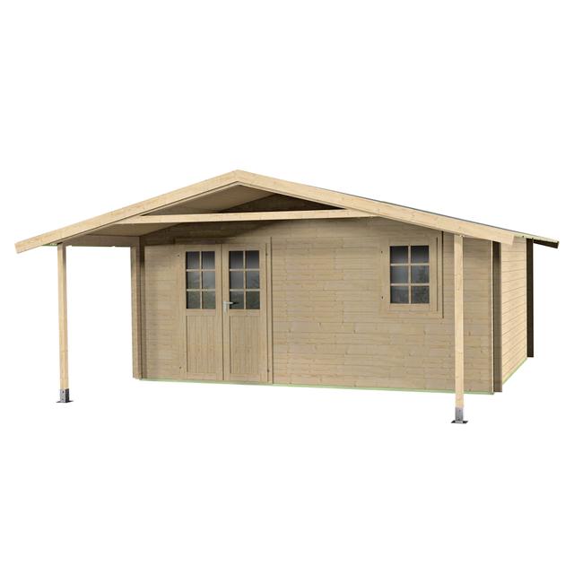 CASETTA BK GREZZA PAESTUM 500x410+200 cm CON PALI DI SOSTEGNO SENZA PAVIMENTO E PARETI SP. 45mm | Tecnomat CASETTA BK GREZZA PAESTUM 500x410+200 cm CON PALI DI SOSTEGNO SENZA PAVIMENTO E PARETI SP. 45mm | Tecnomat