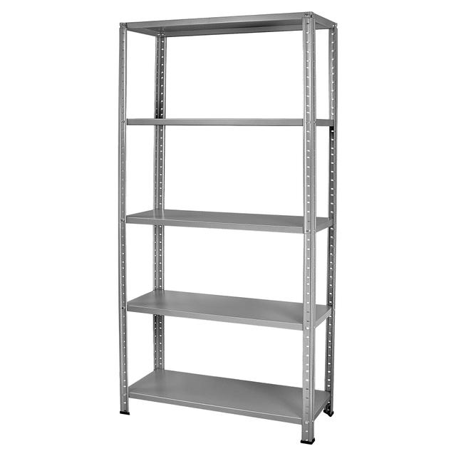 SCAFFALE METALLO GRIMA 5 RIPIANI 60 kg GRIGIO MONTAGGIO A BULLONI 100x187x40 cm (LxHxP) | Tecnomat SCAFFALE METALLO GRIMA 5 RIPIANI 60 kg GRIGIO MONTAGGIO A BULLONI 100x187x40 cm (LxHxP) - 2 | Tecnomat