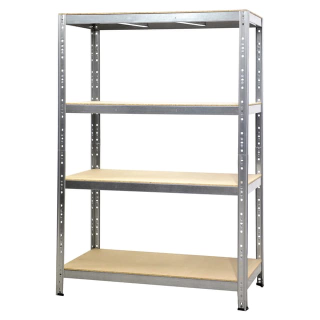 SCAFFALE LEGNO/METALLO 4 RIPIANI 300 kg ZINCATO AD INCASTRO 160x180x60 cm (LxHxP) | Tecnomat SCAFFALE LEGNO/METALLO 4 RIPIANI 300 kg ZINCATO AD INCASTRO 160x180x60 cm (LxHxP) - 2 | Tecnomat