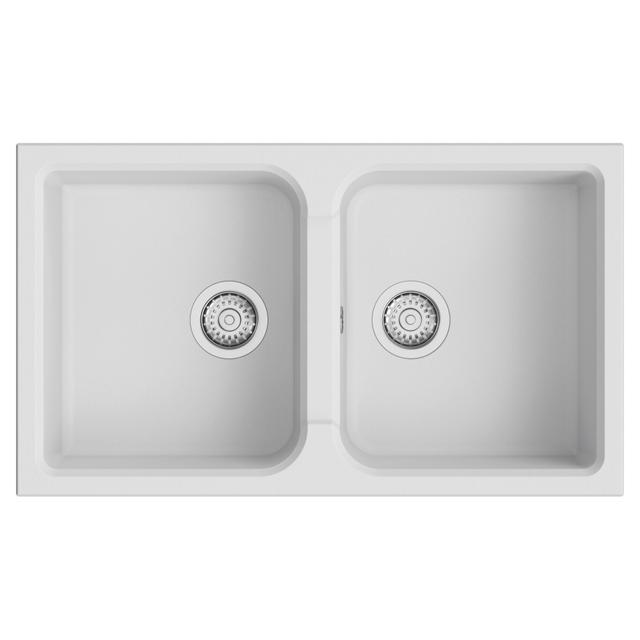 LAVELLO COLORADO 86x50 cm IN QUARZO BIANCO 2 VASCHE | Tecnomat LAVELLO COLORADO 86x50 cm IN QUARZO BIANCO 2 VASCHE - 2 | Tecnomat