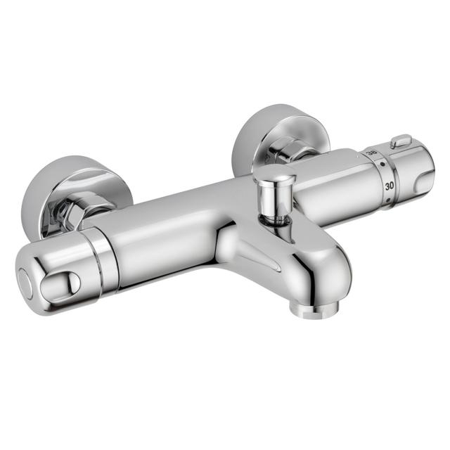MISCELATORE VASCA ESTERNO TERMOSTATICO MELODY HUBER OTTONE CROMATO CARTUCCIA CERAMICA Ø 40 mm | Tecnomat MISCELATORE VASCA ESTERNO TERMOSTATICO MELODY HUBER OTTONE CROMATO CARTUCCIA CERAMICA Ø 40 mm - 2 | Tecnomat