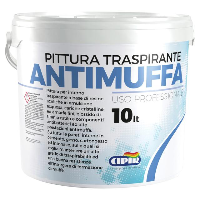 IDROPITTURA TRASPIRANTE ANTIMUFFA CIPIR 10 l BIANCA PROFESSIONALE 5-6 m² CON 1 l A 2 MANI | Tecnomat IDROPITTURA TRASPIRANTE ANTIMUFFA CIPIR 10 l BIANCA PROFESSIONALE 5-6 m² CON 1 l A 2 MANI | Tecnomat