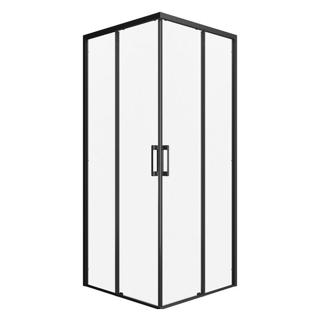 LATO PER ANGOLO FILA (77-79) H 200 cm DESTRA VETRO TRASPARENTE 6 mm PROFILI NERI | Tecnomat LATO PER ANGOLO FILA (77-79) H 200 cm DESTRA VETRO TRASPARENTE 6 mm PROFILI NERI | Tecnomat