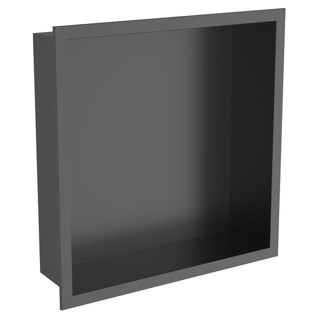 NICCHIA DA INCASSO PER DOCCIA 30x30 cm NERO IN ACCIAIO INOX AISI 304 | Tecnomat NICCHIA DA INCASSO PER DOCCIA 30x30 cm NERO IN ACCIAIO INOX AISI 304 - 2 | Tecnomat