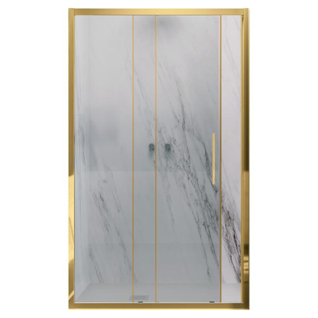 PORTA DOCCIA ITALIA SCORREVOLE 117-121cm VETRO TRASPARENTE 6 mm PROFILI ORO SPAZZOLATO | Tecnomat PORTA DOCCIA ITALIA SCORREVOLE 117-121cm VETRO TRASPARENTE 6 mm PROFILI ORO SPAZZOLATO - 2 | Tecnomat