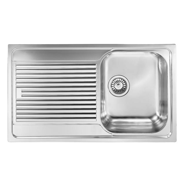 LAVELLO ZENITH 86x50 cm INOX SATINATO 1 VASCA DESTRA CON SGOCCIOLATOIO PILETTA 3'' | Tecnomat LAVELLO ZENITH 86x50 cm INOX SATINATO 1 VASCA DESTRA CON SGOCCIOLATOIO PILETTA 3'' | Tecnomat