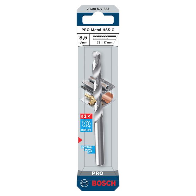 PUNTA BOSCH HSS RETTIFICATA Ø 8,5 mm PER METALLO PRO METAL HSS-G | Tecnomat PUNTA BOSCH HSS RETTIFICATA Ø 8,5 mm PER METALLO PRO METAL HSS-G - 2 | Tecnomat