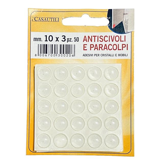 PARACOLPI ADESIVI EMISFERICI 10x3 mm PVC TRASPARENTE 50 PEZZI | Tecnomat PARACOLPI ADESIVI EMISFERICI 10x3 mm PVC TRASPARENTE 50 PEZZI | Tecnomat
