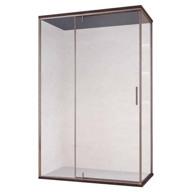CABINA DOCCIA YOGA APERTURA BATTENTE CON TETTO PORTA 118-120 cm FISSO 78-80 cm PROFILO NERO | Tecnomat CABINA DOCCIA YOGA APERTURA BATTENTE CON TETTO PORTA 118-120 cm FISSO 78-80 cm PROFILO NERO - 2 | Tecnomat