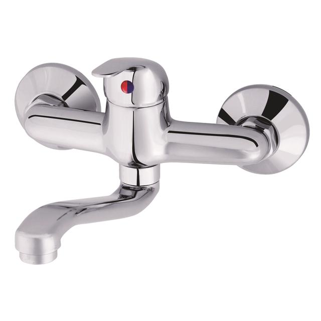 MISCELATORE LAVELLO A PARETE SOLE CROMO CARTUCCIA CERAMICA Ø 35 mm | Tecnomat MISCELATORE LAVELLO A PARETE SOLE CROMO CARTUCCIA CERAMICA Ø 35 mm | Tecnomat