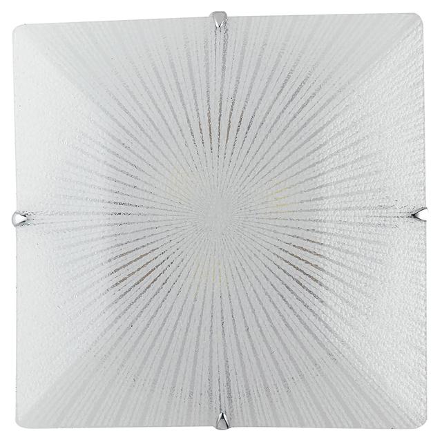 PLAFONIERA ISIDE BIANCA IN VETRO DIAMANTATO 2 x E27 MAX 60W DIMENSIONI 30x30 cm | Tecnomat PLAFONIERA ISIDE BIANCA IN VETRO DIAMANTATO 2 x E27 MAX 60W DIMENSIONI 30x30 cm | Tecnomat